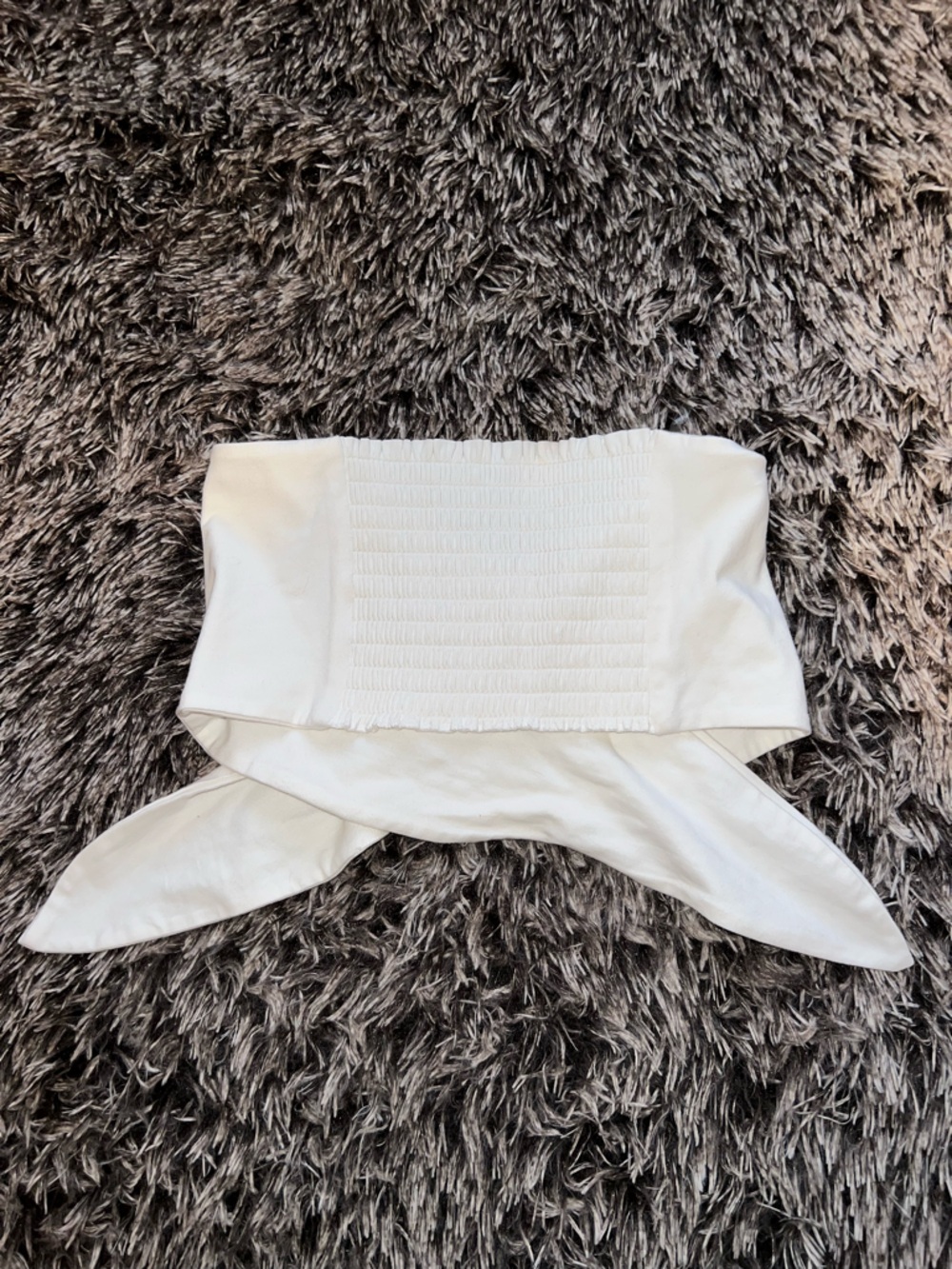 Charlotte Russe White Bandeau Tie Tube Top